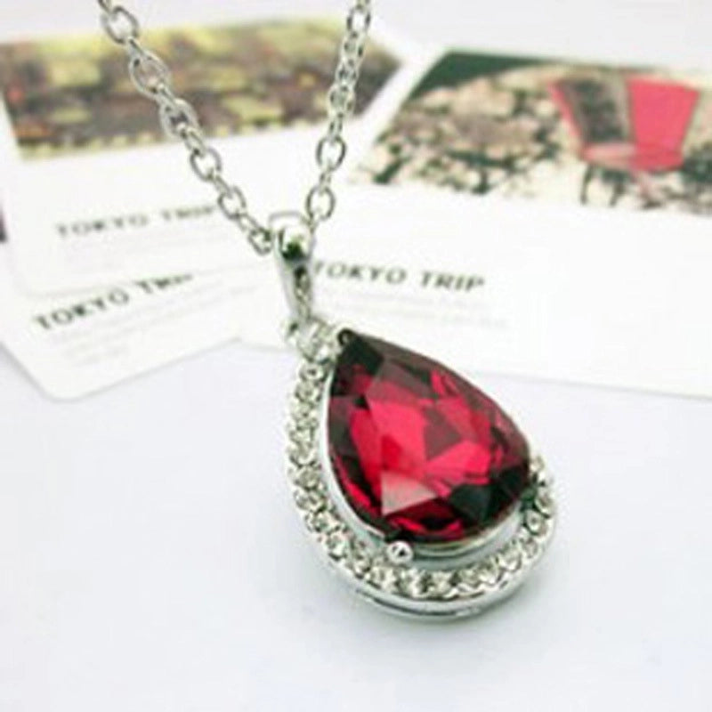 Alloy Diamond Heart Artificial Gemstones Crystal Jewelry Sets