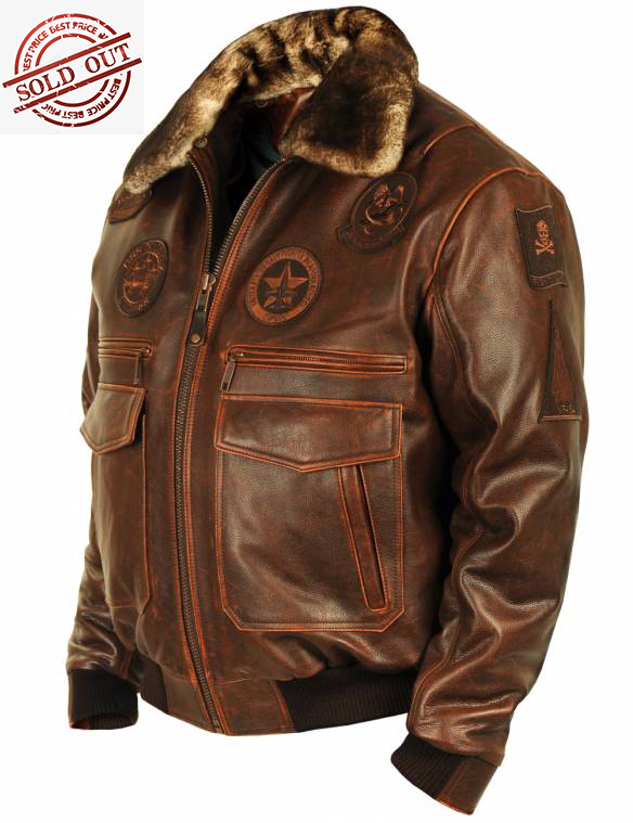 🎄Christmas Sale 50% OFF🎄 - TOP GUN JOLLY ROGERS FLIGHT LEATHER JACKET BROWN[SOLD OUT]