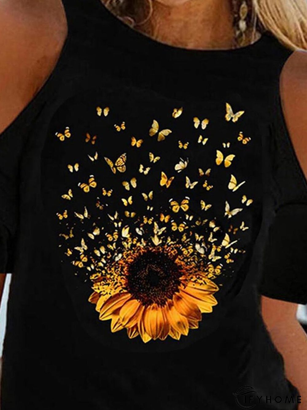 Crew Neck Short Sleeve Shift Statement Tops | IFYHOME