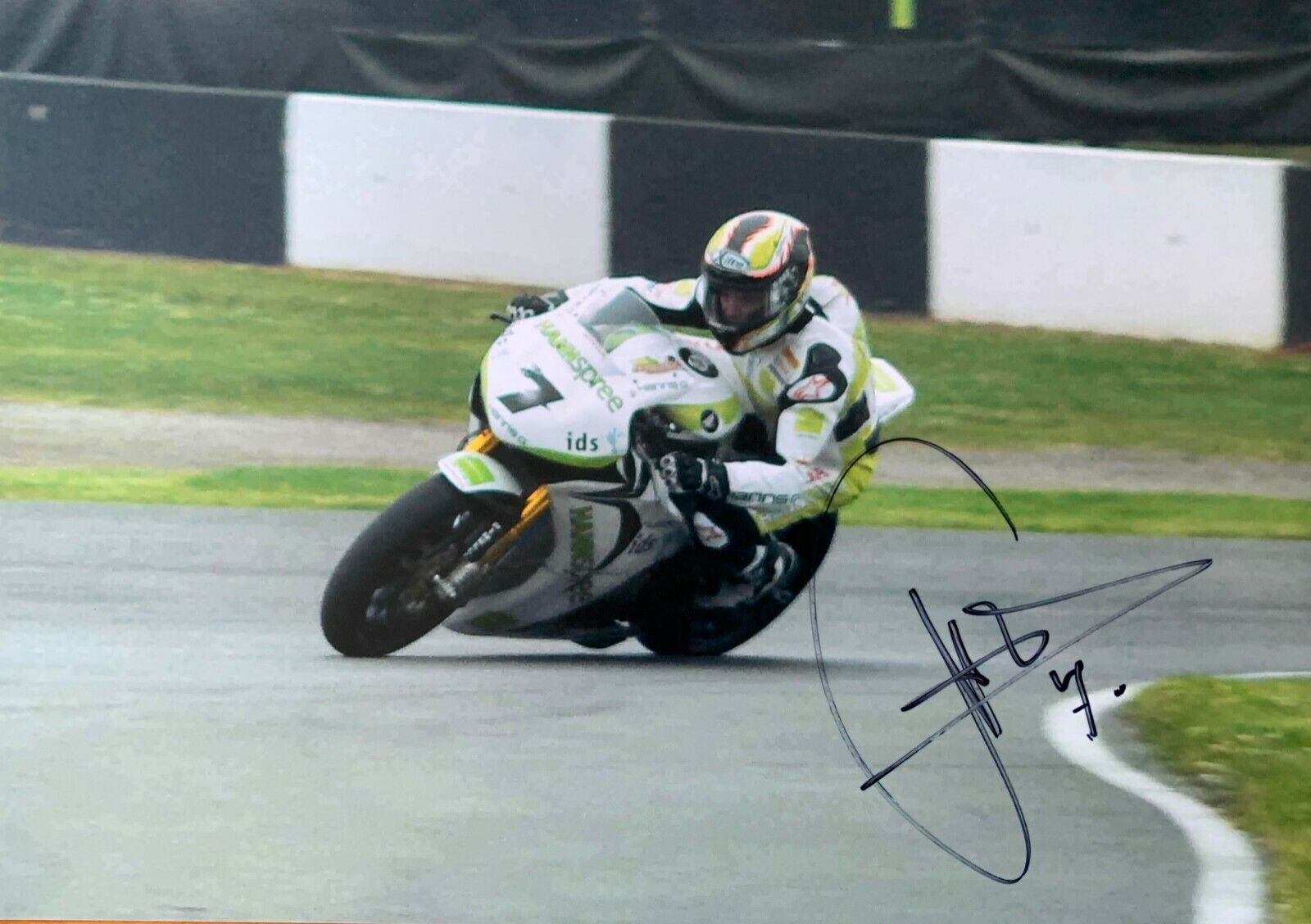 Carlos Checa Hannspree Ten Kate Honda CBR1000RR Hand Signed Autograph Superbikes