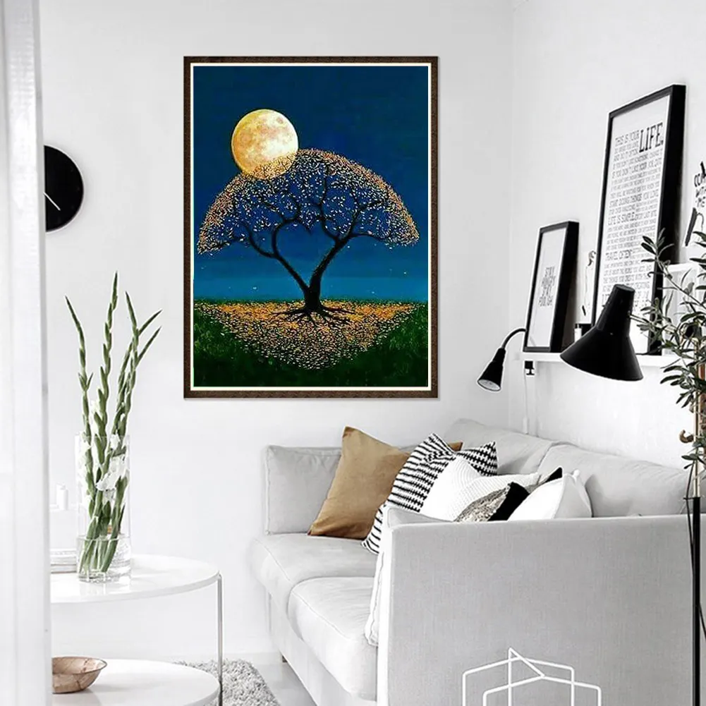 Full Round Diamond Painting 30*40cm - Moon