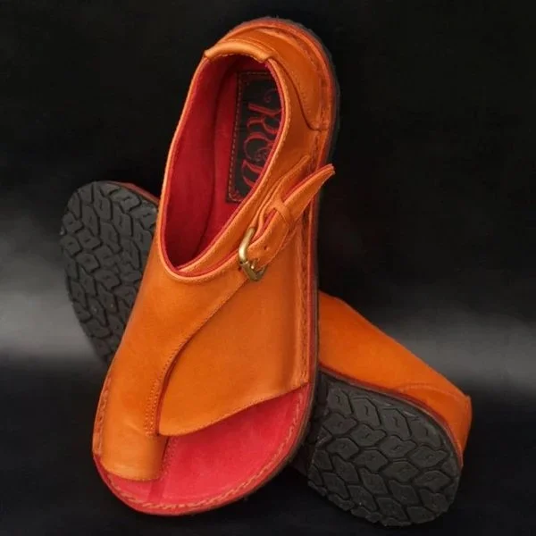 Ladies Casual Flat Sandals Buckle Strap Open Toe Shoes Radinnoo.com