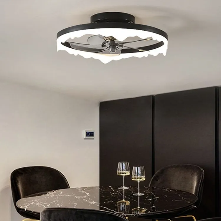 Herbert ceiling fan with lighting white & black, 2 colors, &empty;50CM