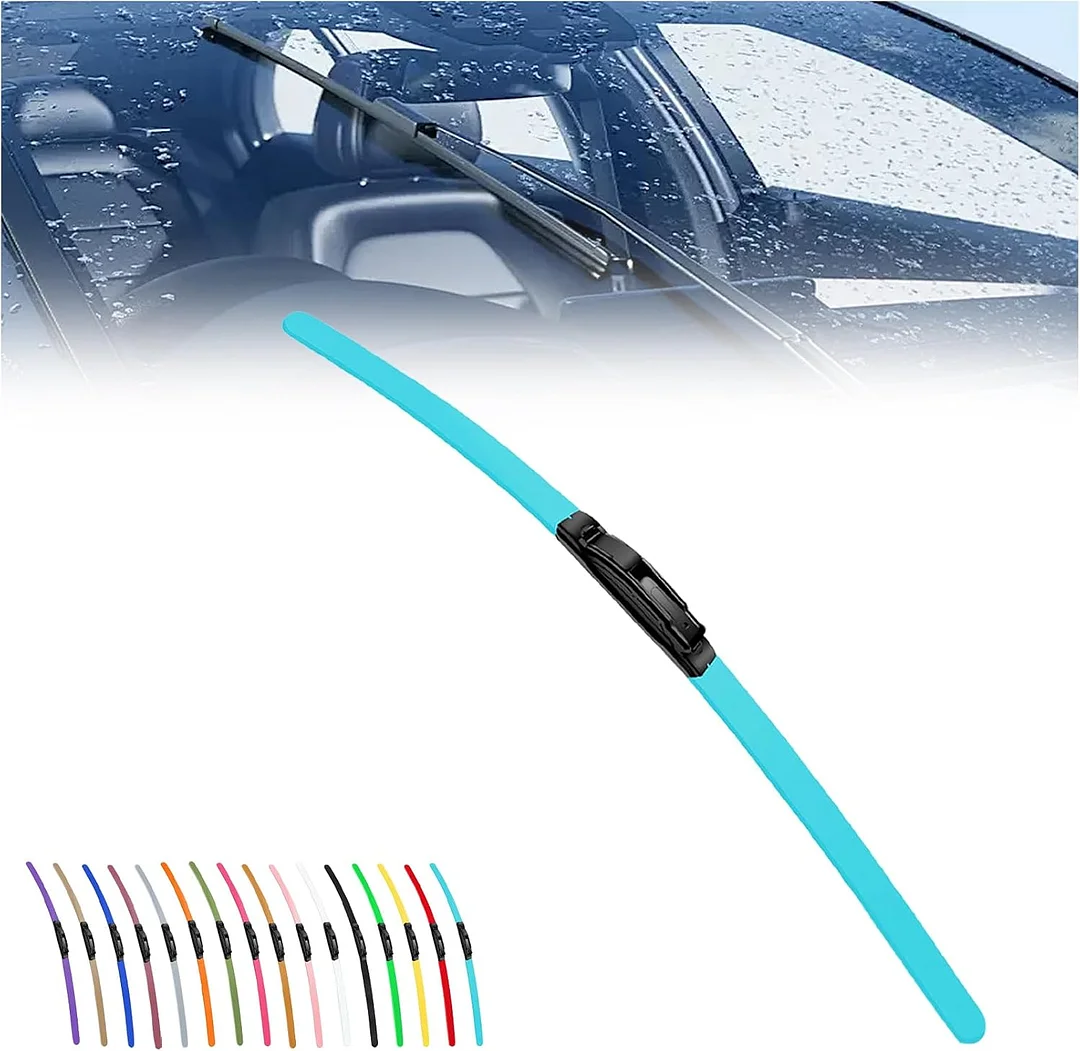  2025 New Colorful Boneless Silent Windshield Wipers  ,All Season Automotive Replacement Windshield Wipers Front Windshield Windshield Blade Window Wipers for Car 