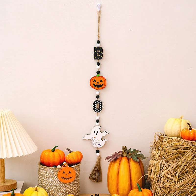 Halloween Hanging Tag Home Party Ghost Festival Decoration Bead String Hanging