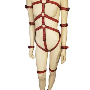 pornhint Pornhint garment leather full body harness, unisex