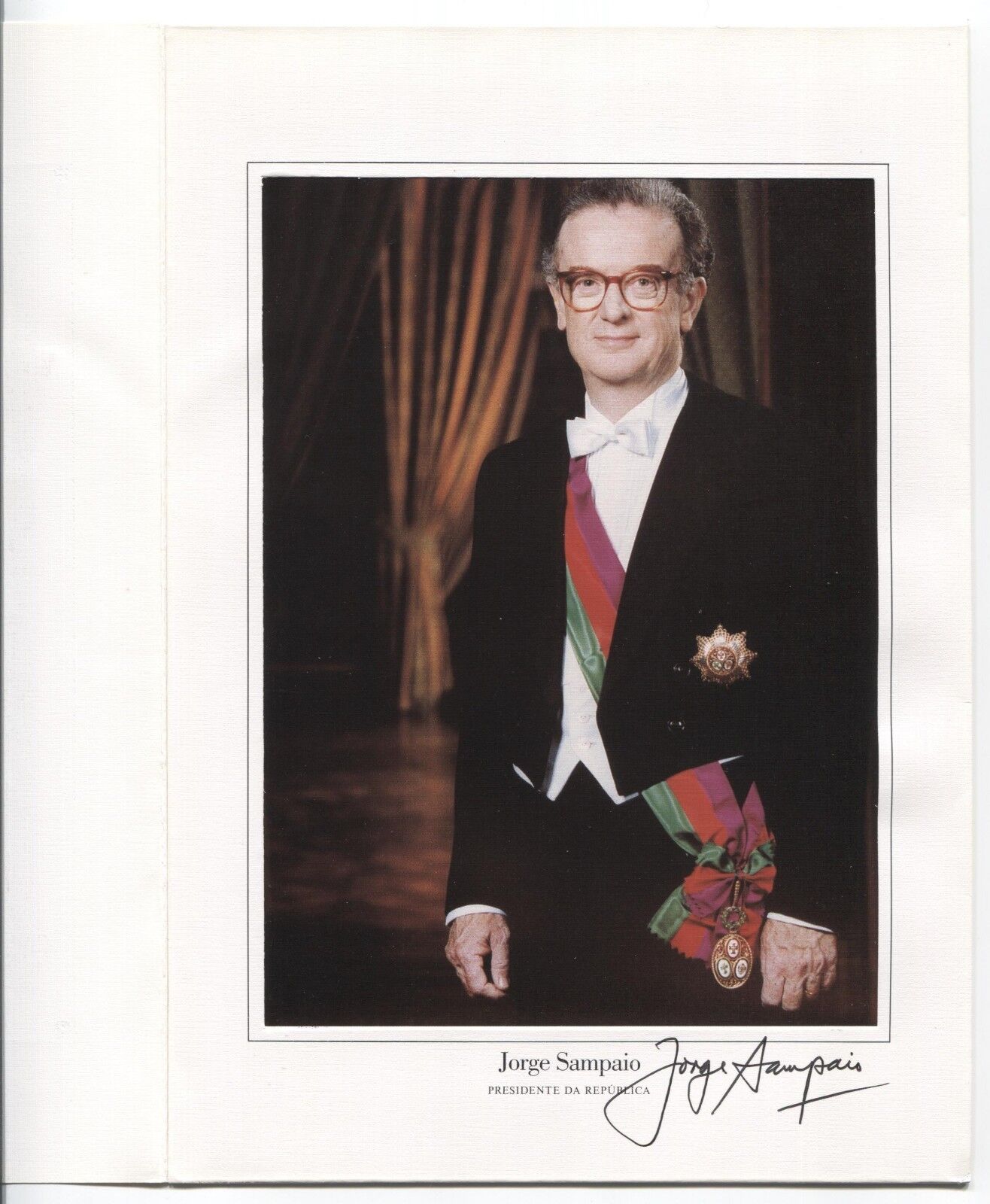 Jorge Sampaio Signed Photo Poster painting Vintage Autographed President of Portugal