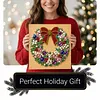 (25x25cm)DIY Pearl Painting Xmas Framed Handmade Pearl Material Art Kit Living Room Decor