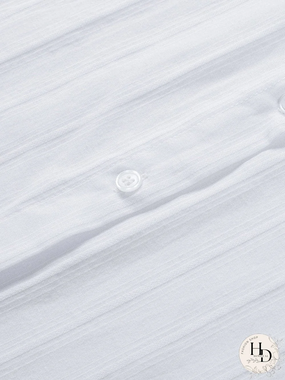 Simple Solid Lapel Button Long Sleeve Blouses