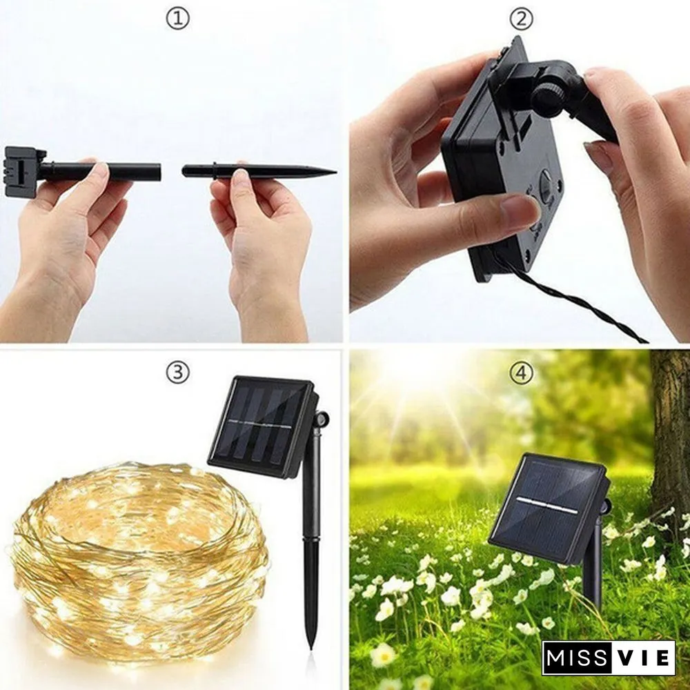 200 LED Solar Power Fairy Lights String Lamps Party Wedding Decor Garden Outdoor Christmas Lights Tree decoration