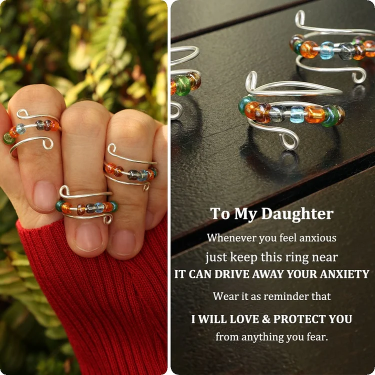 To My Daughter - Drive Away Your Anxiety Layer Colored Beads Fidget Ring Gifts For Daughter