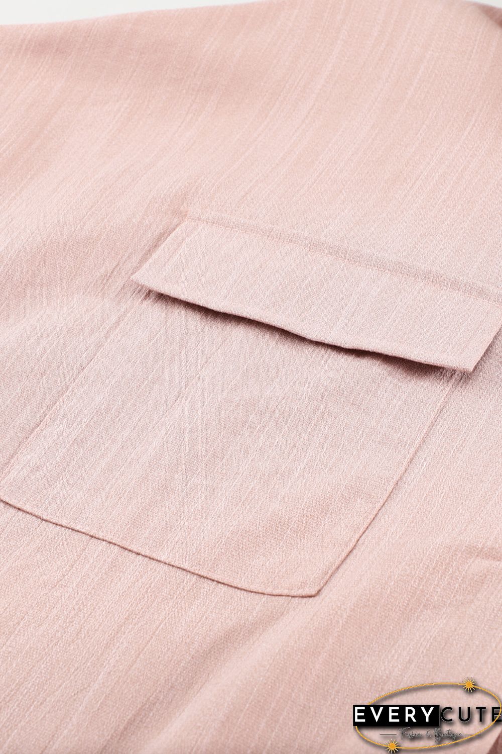 Khaki Buttoned Long Sleeve Shirt with Pocket