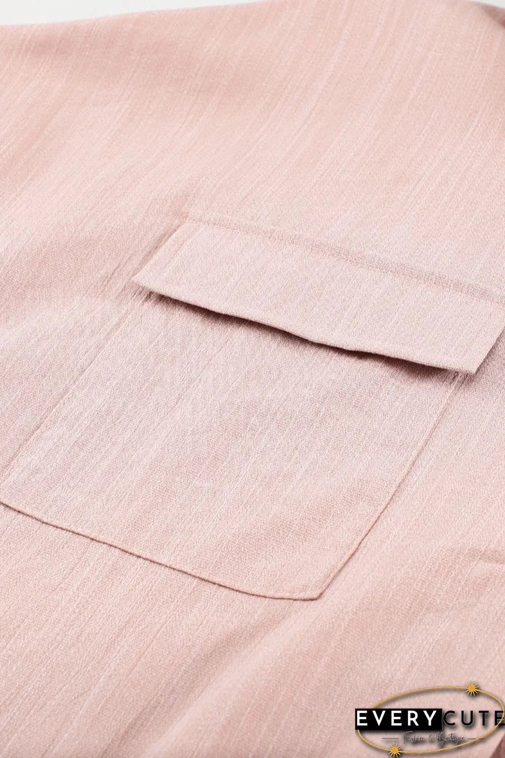 Khaki Buttoned Long Sleeve Shirt with Pocket