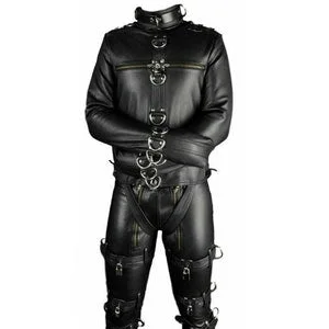 pornhint Pornhint Handmade Heavy Duty Strait Jacket, Real Leather Straight Jacket, BDSM Strait Jacket, Fetish, Chastity Jacket, Bondage Jacket, ABDL