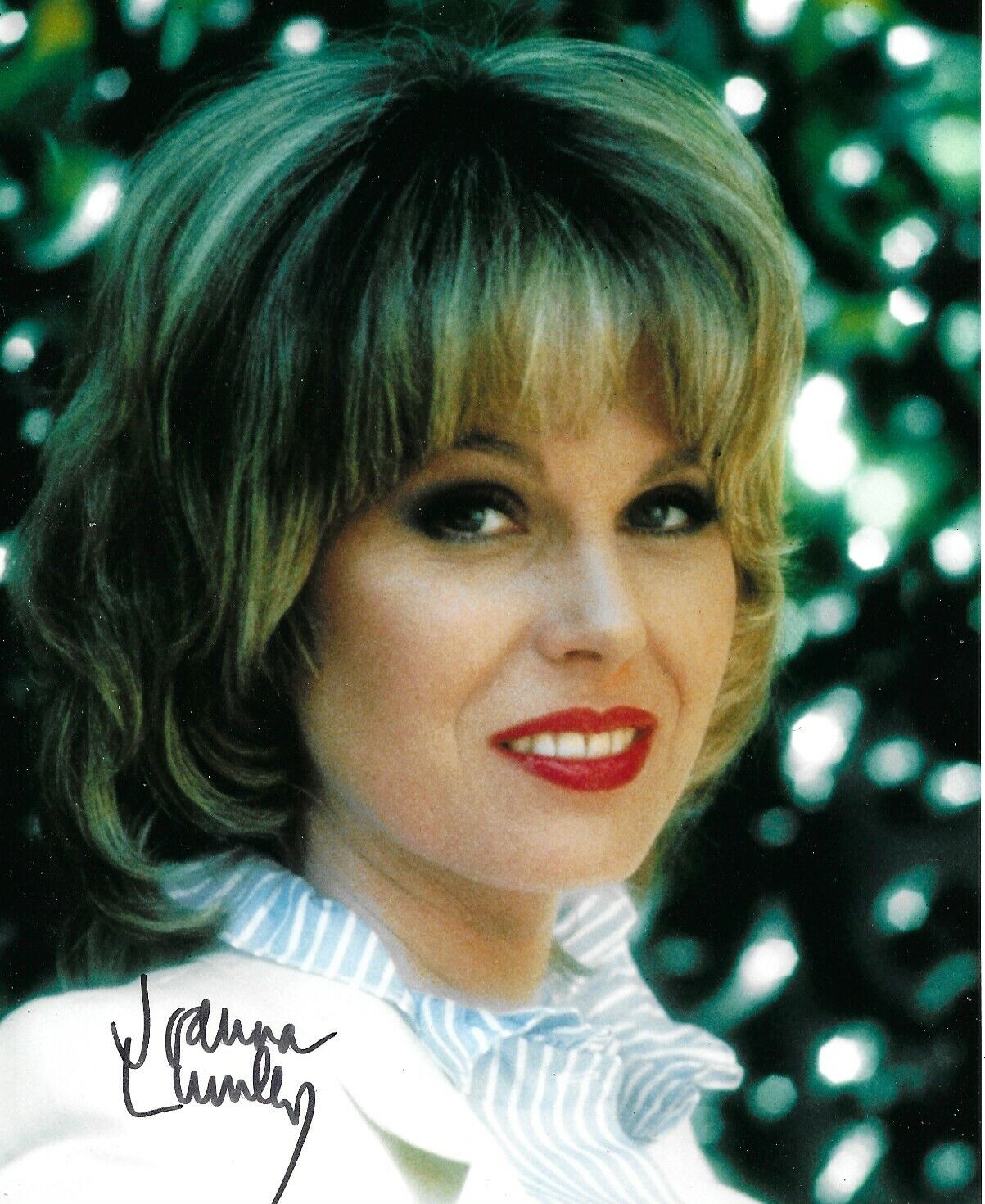 Joanna Lumley Signed Curse Of The Pink Panther 10x8 Photo Poster painting AFTAL