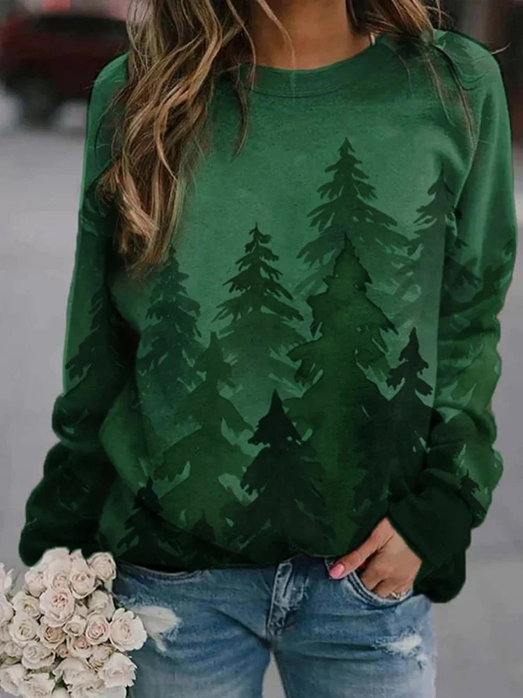 Foggy Forest Art Print Sweatshirt