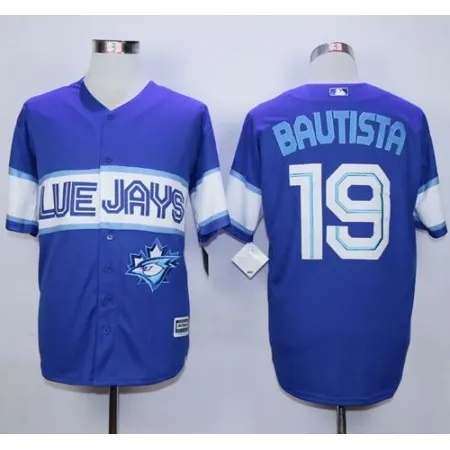 Blue Jays #19 Jose Bautista Blue Exclusive New Cool Base Stitched MLB Jersey