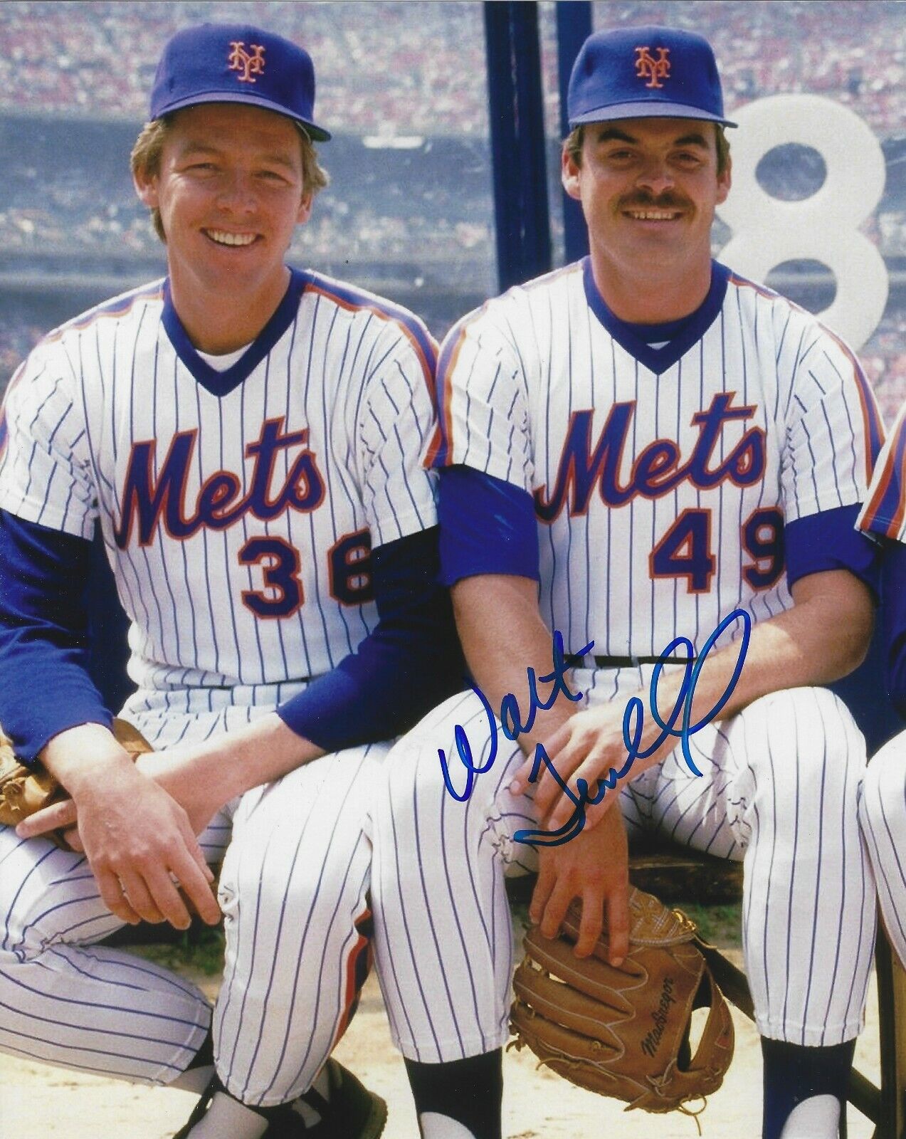 Autographed 8x10 WALT TERRELL New York Mets Autographed Photo Poster painting - COA