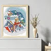 >SALE<Full Embroidery Cotton Thread 14CT Printed Snow on the Roof Cross Stitch 39x46cm