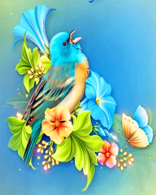 

Blue Bird – Paint By Numbers - 40*50CM, 501 Original