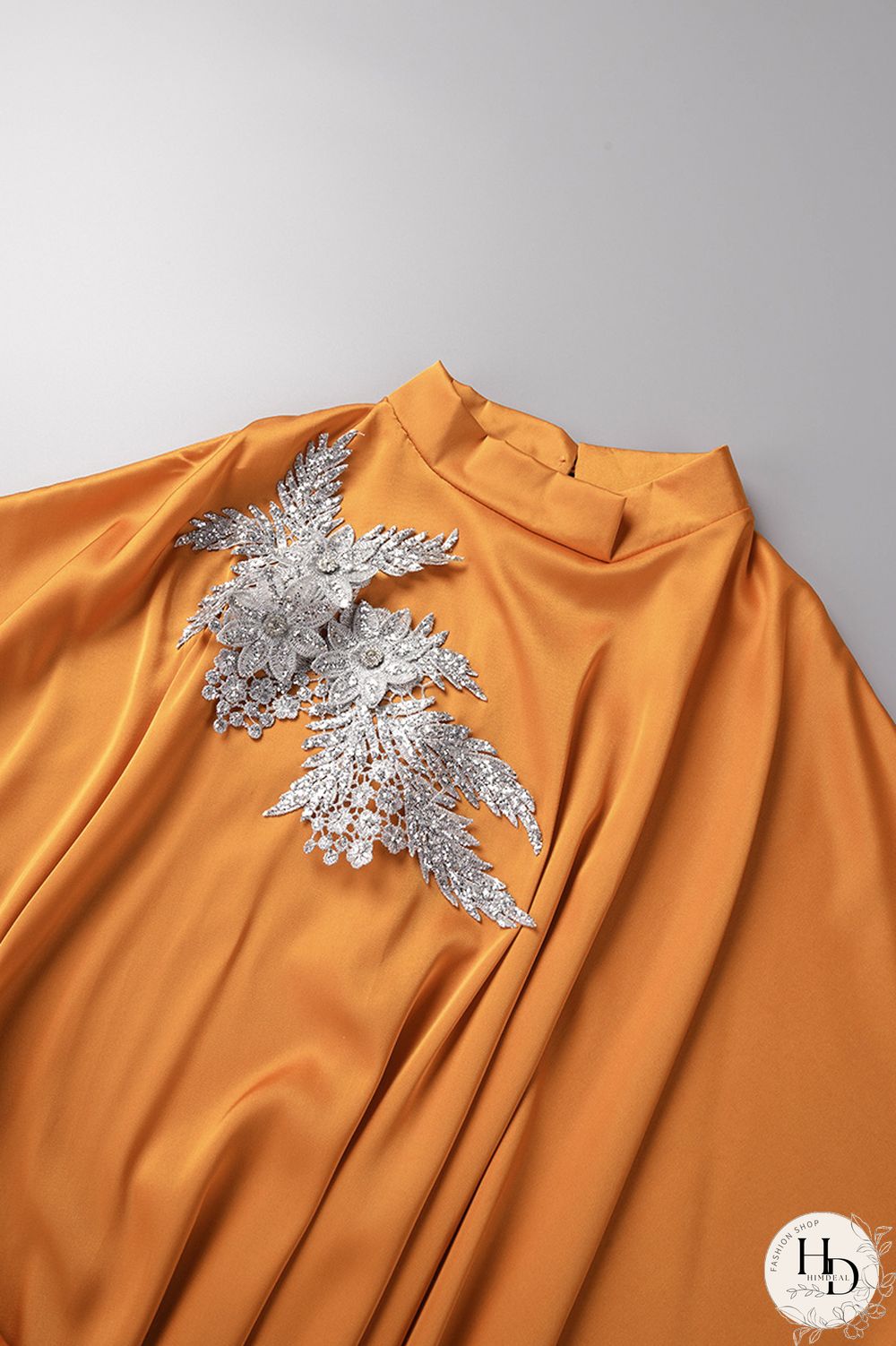 Yellow Casual Daily Solid Appliques Beading O Neck Long Dress Dresses