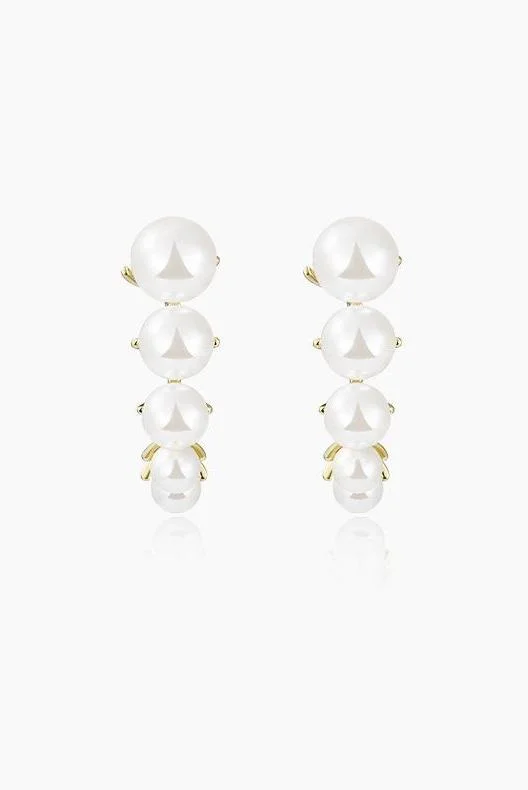 Women Elegant Ear Stud Fashion Imitation Pearl Ear Drop