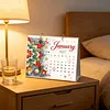 DIY 2027 Diamond Painting Calendar Art Kit Paper Desk Calendar Desktop Decoration Craft Kit