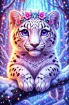 Luxury AB Velvet Diamond Painting Kit - Snow Leopard