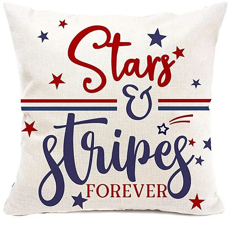 American Independence Day Pillowcase, Stars and Stripes Forever Patriotic Pillowcase