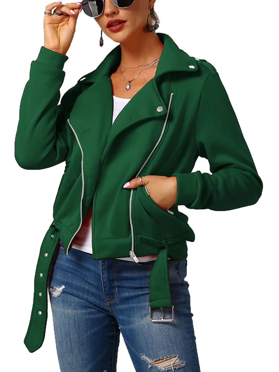 Fashion Lapel Short Winter Plush Coat