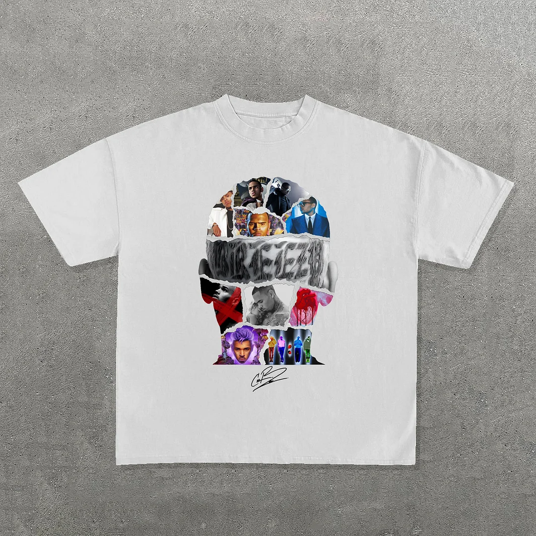 Chris Brown Breezy Print Short Sleeve T-Shirt
