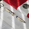 P140 Piston Fountain Pen &ndash; Transparent Resin Body | Size 8 Fine/Medium Nib | Brass Piston System | Pen Case
