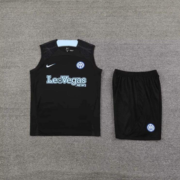 2023/2024 Inter Milan pre-match Black training Jersey+Shorts 1:1 Thai Quality