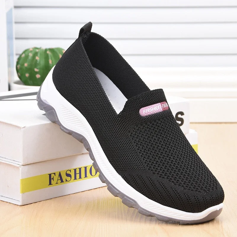 Women Shoes 2021 Fashion Mesh Casual Shoes Women Breathable Flat Sneakers Women Light Running Shoes Zapatillas De Mujer
