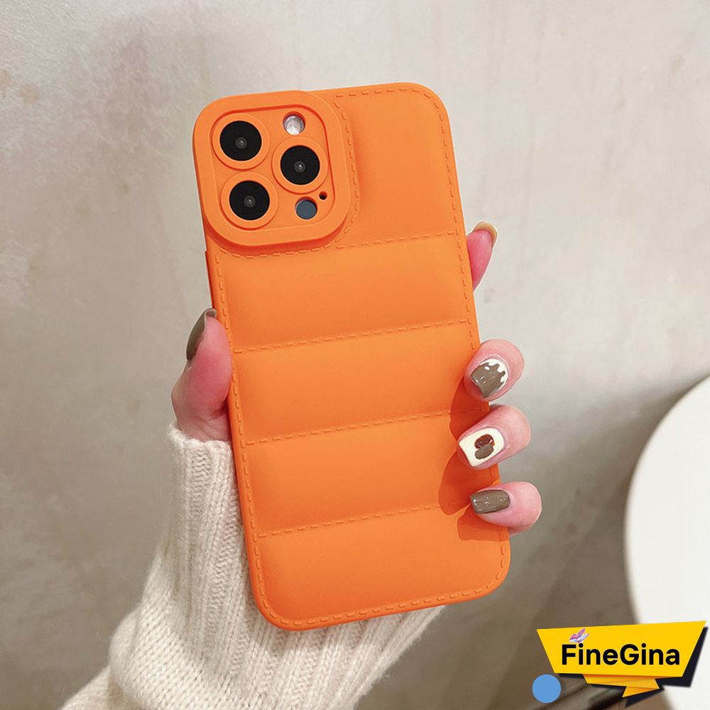 Orange Casual Solid Patchwork Phone Case
