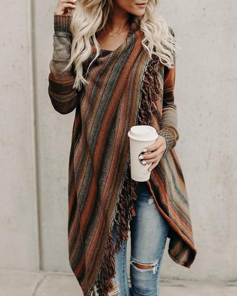  thdmladies Fringed Crazy Blanket Cardigan thedmladies