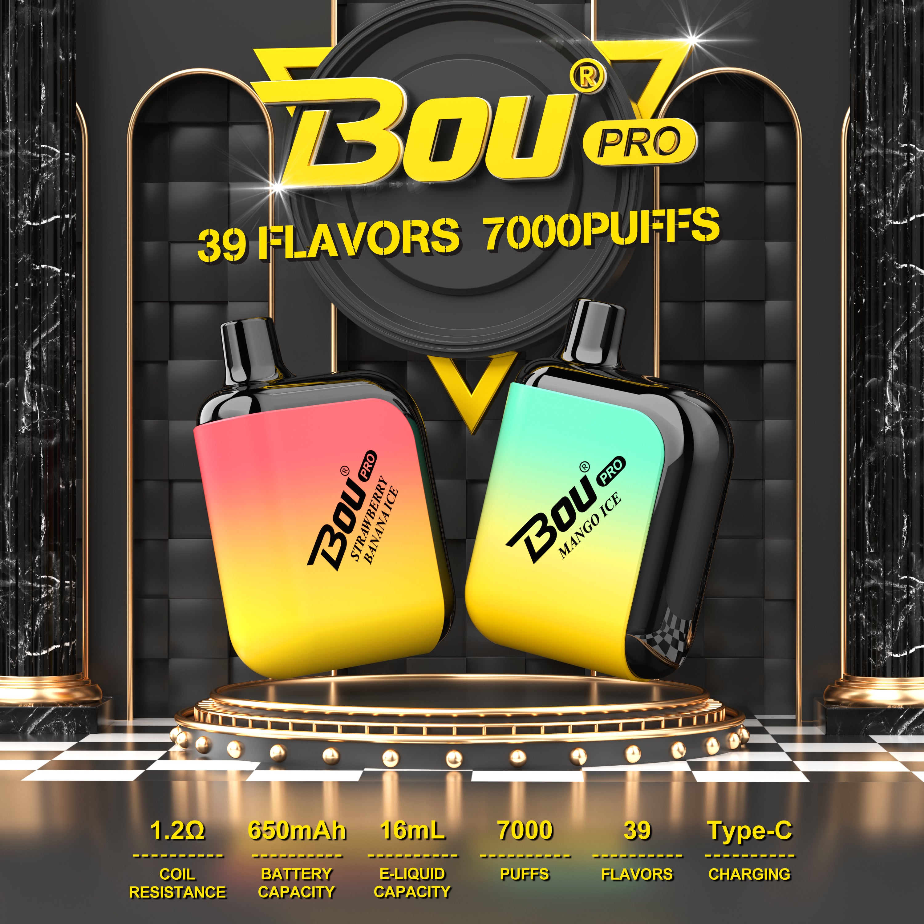 BOU PRO 7000 Puffs Disposable Vape Wholesale BOU OPVape
