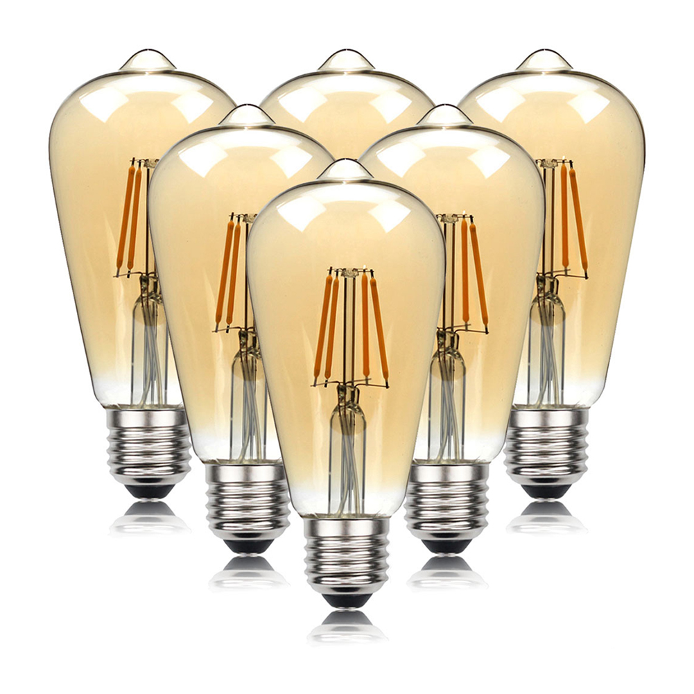 

6pcs Antique LED Filament Edison Bulb Glass Bulb  Light, 4w, 501 Original