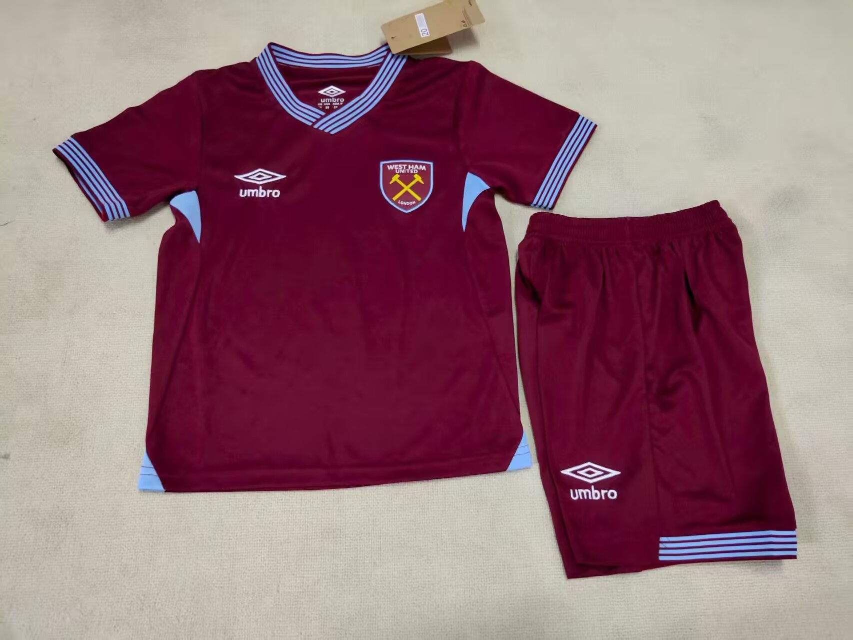 25/26 West Ham United Home Kids Kit Thai Quality Football Shirt 