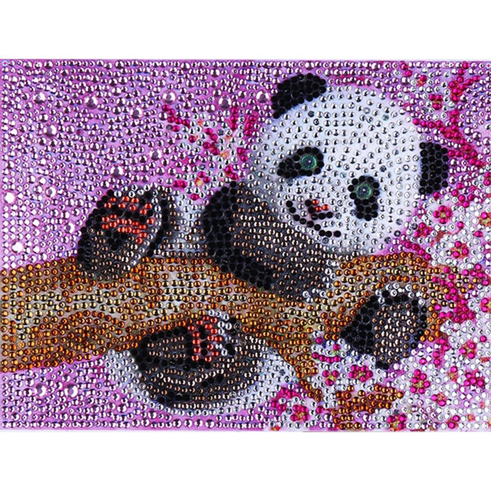 

20*25CM - Panda - Round Drill Diamond Painting, 501 Original