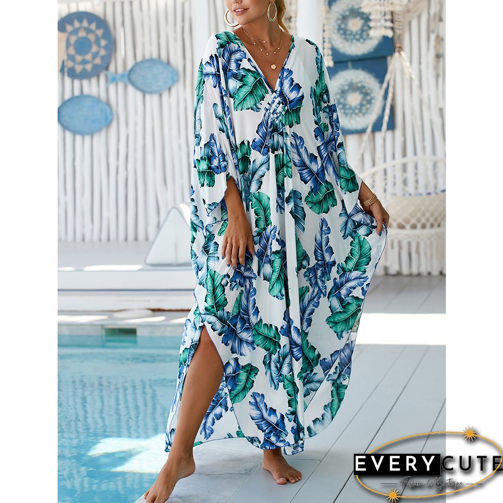 Lake Blue Print Long Kinimo Beachwear
