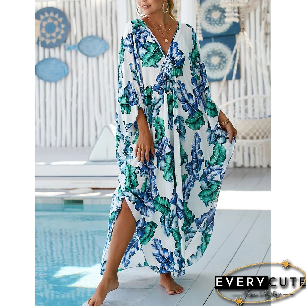 Lake Blue Print Long Kinimo Beachwear
