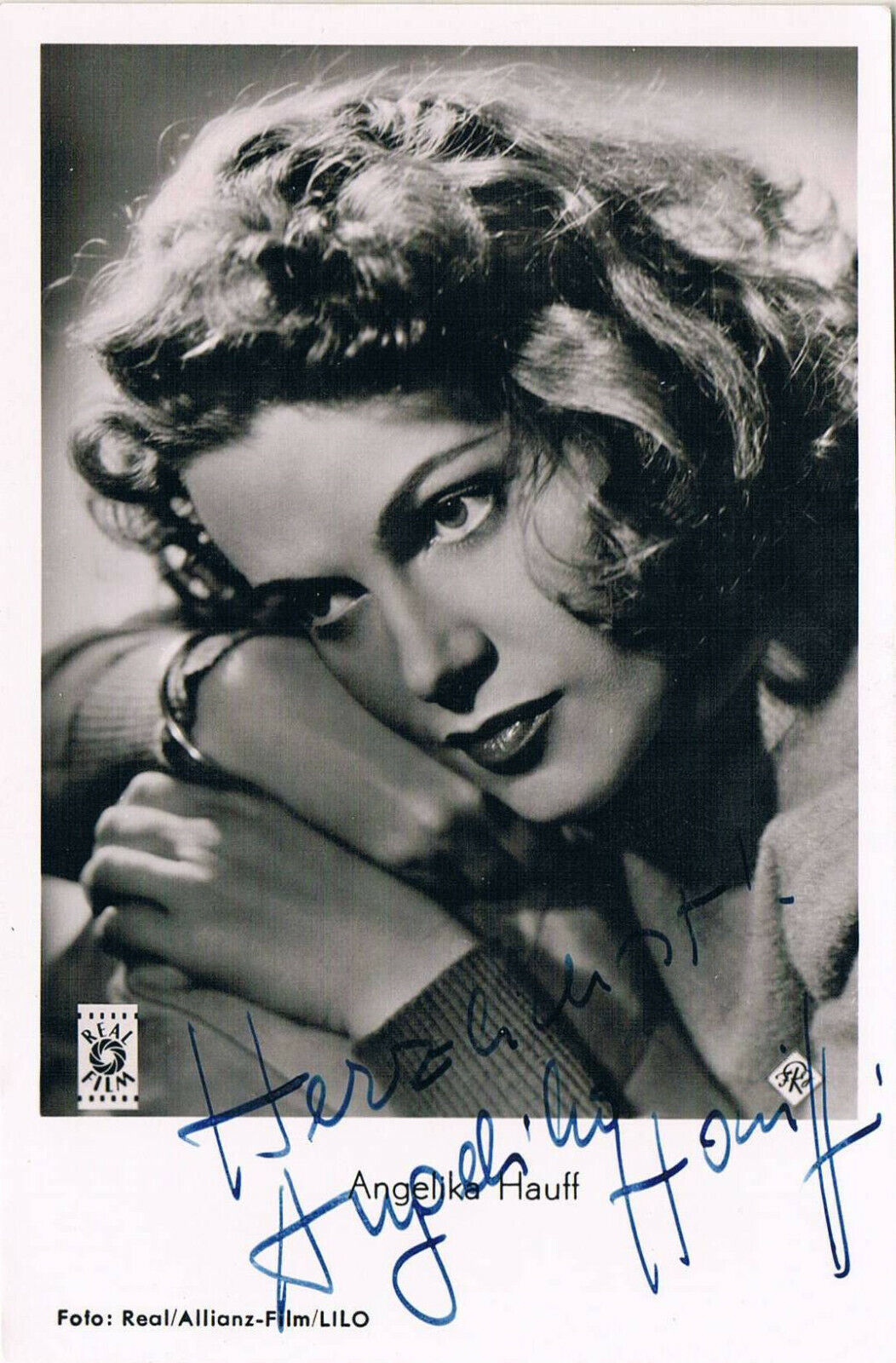 Angelika Hauff 1922-83 autograph signed postcard Photo Poster painting 3.5x5.5