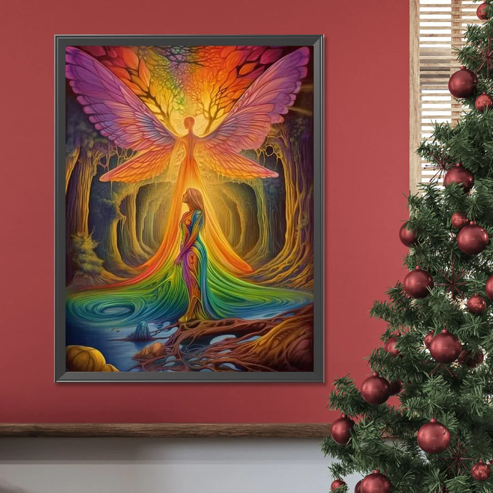 Full Round Diamond Painting 30*40cm - Woman And Fairy