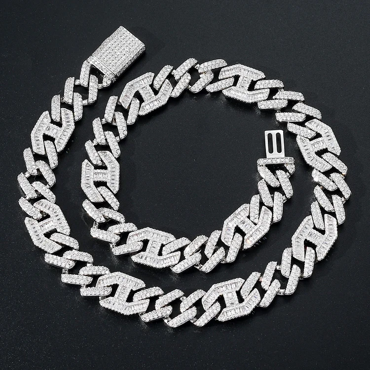 15MM Zirco Copper Cuban Chain Necklace