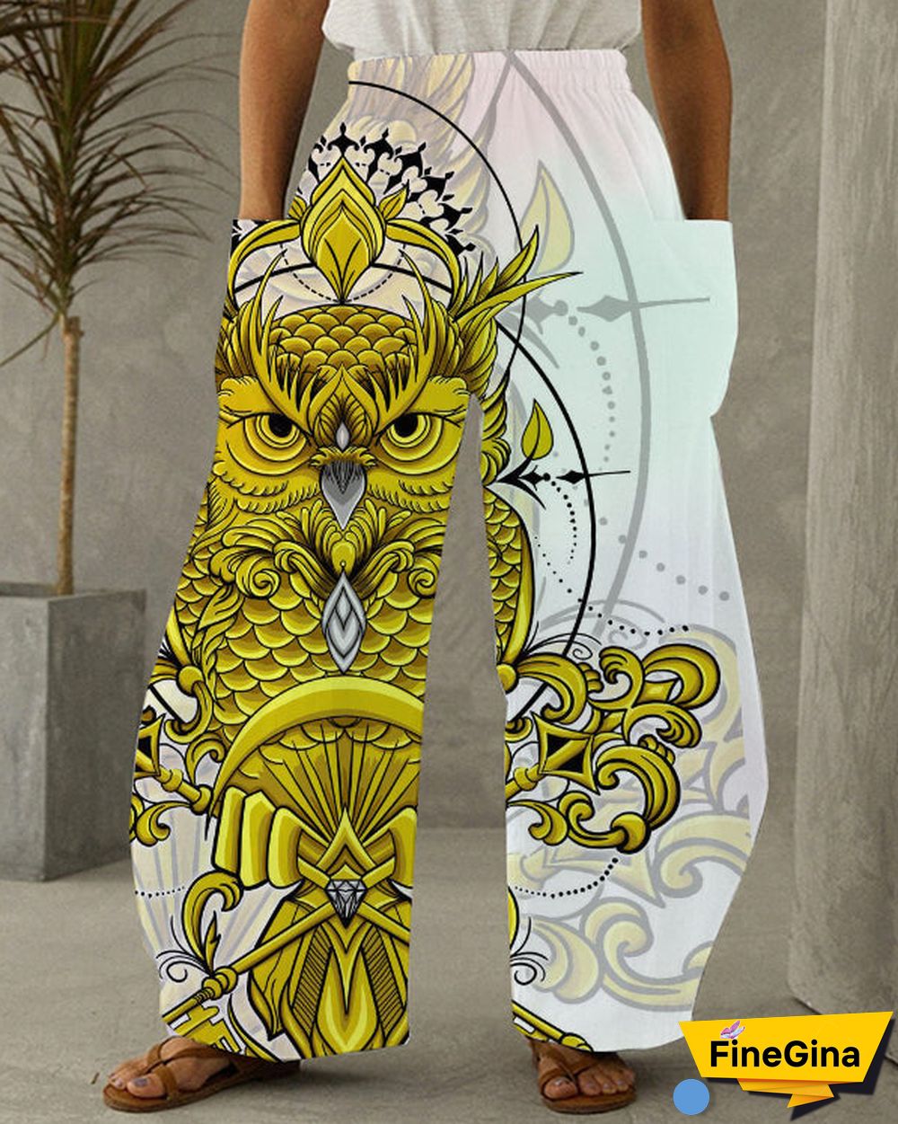 Owl Print Vintage Track Pants S-5XL