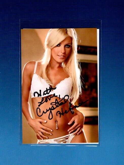 Crystal Hefner Autographed Photo Poster painting Playboy Playmate & Model 4x6 (Original)