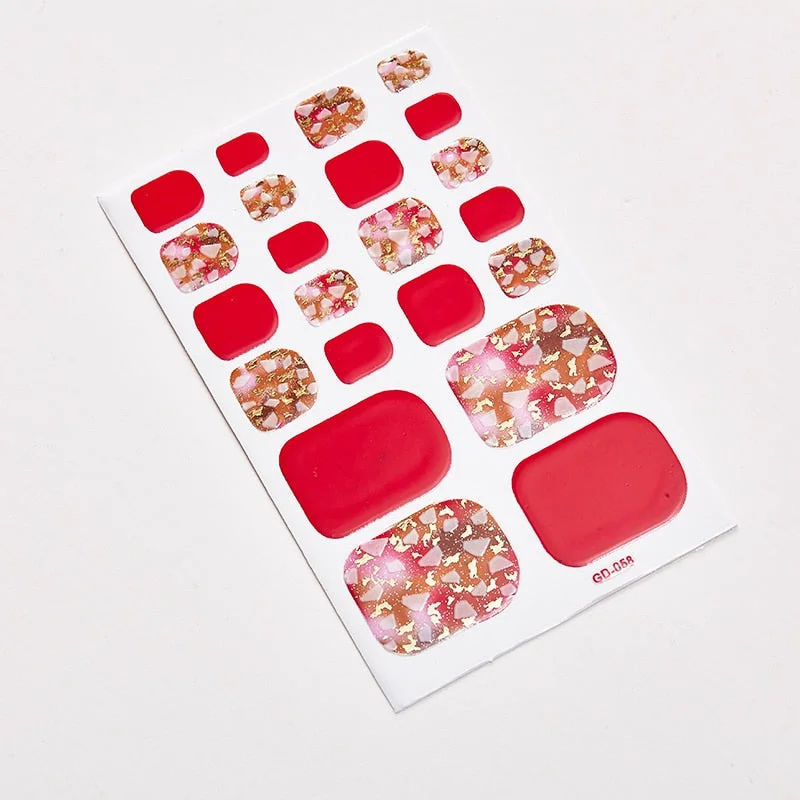 22 Tips/Sheet Designer Nail Decals Full Cover Nail Stickers Nail Designs Full Beauty Nail Art Stickers Creative Nail Decoration