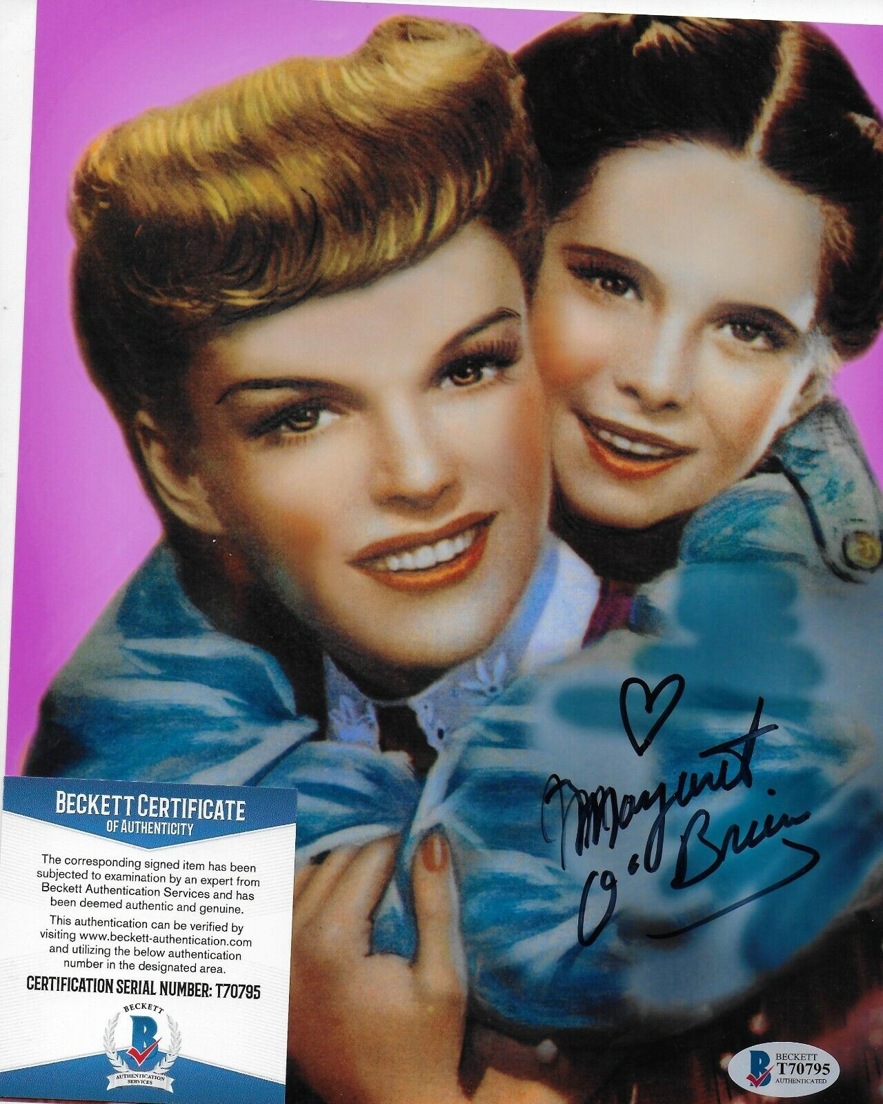 Margaret O'Brien Meet Me in St. Louis Original Signed 8X10 Photo Poster painting w/Beckett COA