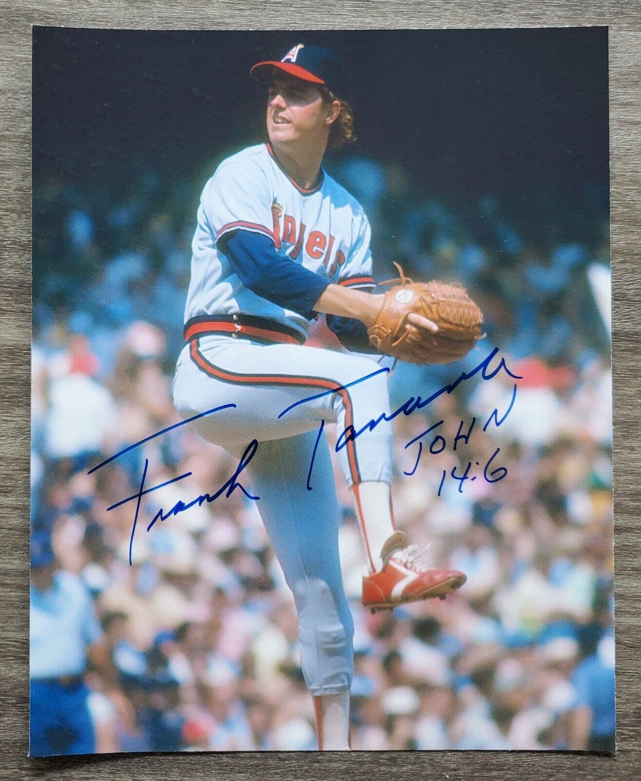 Frank Tanana Signed 8x10 Photo Poster painting LA California Angels MLB RAD